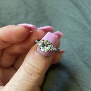 Aquamarine silver ring